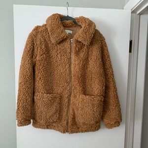 Tan Sherpa Jacket (S)  BRAND NEW